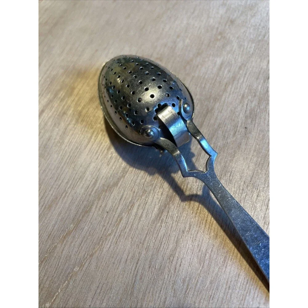 Hinged Tea Infuser Strainer Spoon for Loose Tea Made in England